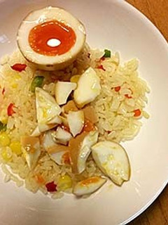 煮玉子のせエビピラフ-レシピのメイン写真