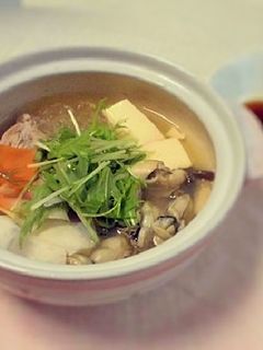 牡蠣の水炊き鍋-レシピのメイン写真