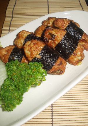 鶏挽き肉の磯揚げ♪お弁当にも＾＾-レシピのメイン写真
