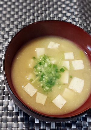 豆腐と長葱の味噌汁-レシピのメイン写真