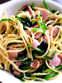 ほうれん草とハムのパスタ-レシピのメイン写真