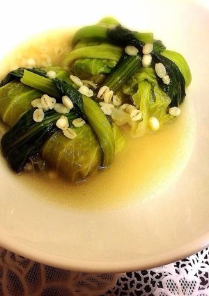 押し麦と玄米餅のロールキャベツ-レシピのメイン写真