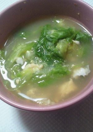 超簡単に!レタスと卵のスープ-レシピのメイン写真