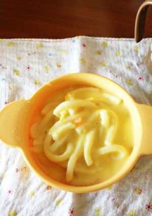 離乳食 コーンクリームうどん-レシピのメイン写真