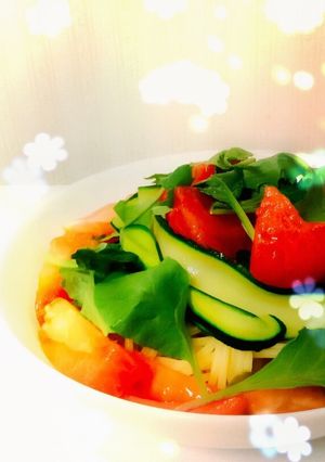 簡単♡トマトとズッキーニのパスタ-レシピのメイン写真