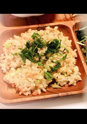 シャケフレークで簡単玄米炒飯-レシピのメイン写真