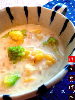 冬のお花畑✿ほっこりミルクスープ-レシピのメイン写真