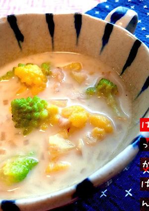 冬のお花畑✿ほっこりミルクスープ-レシピのメイン写真
