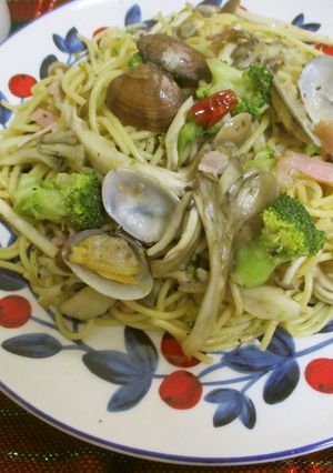 ☆きのこ入り簡単和風ボンゴレ☆有る物で～-レシピのメイン写真