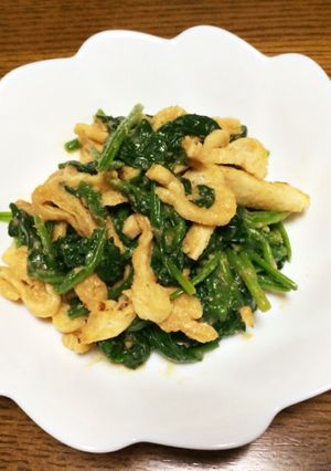ほうれん草と油揚げのごまみそ和え-レシピのメイン写真