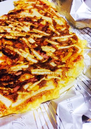 長芋とチーズのベーコン焼きチヂミ？-レシピのメイン写真