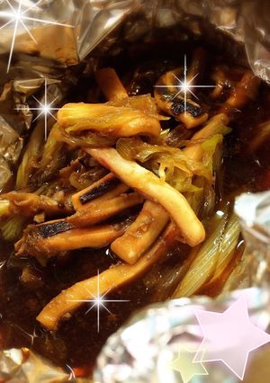 たっぷりネギと肝入りイカのホイル焼き-レシピのメイン写真