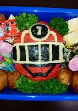 トッキュウジャー☆１号☆キャラ弁☆-レシピのメイン写真