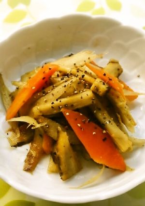 ☺お弁当にも☆簡単♪塩きんぴらごぼう☺-レシピのメイン写真