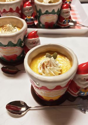 クリスマスに！しっとりカボチャプリン-レシピのメイン写真