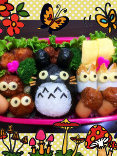 キャラ弁♡トトロとその仲間たち♪ジブリ-レシピのメイン写真
