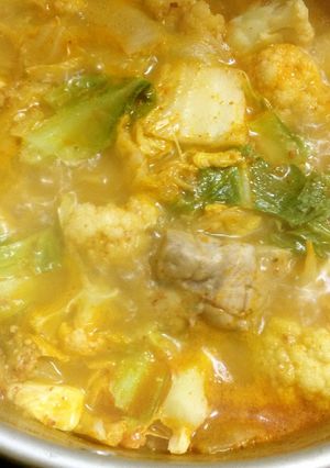 寒い夜は野菜たっぷりのアンコウ鍋-レシピのメイン写真