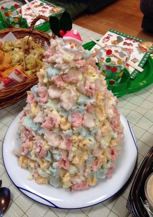 カラフルな、ポテトサラダツリー-レシピのメイン写真