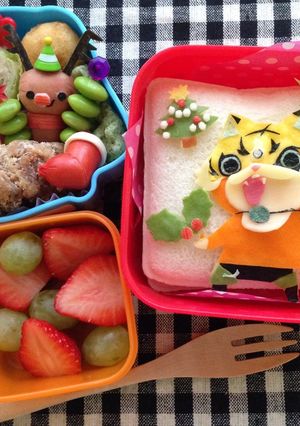 マスクドニャーンとクリスマスキャラ弁-レシピのメイン写真