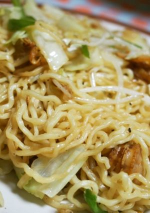 ダンナの作る⌒☆生麺からの塩焼きそば-レシピのメイン写真