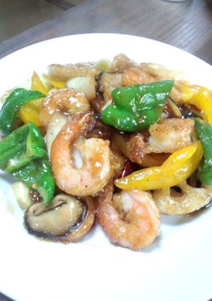 簡単!海老とたっぷり野菜の中華炒め~♪-レシピのメイン写真