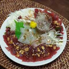 รูปของ マグロと鯛のカルパッチョ