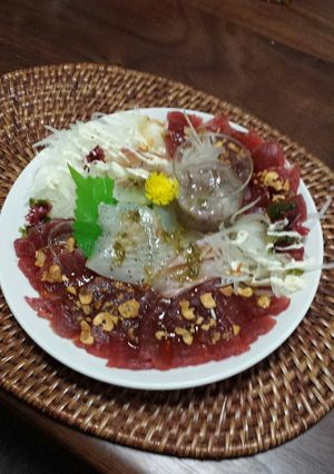 マグロと鯛のカルパッチョ-レシピのメイン写真