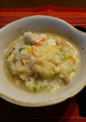 温まる！卵雑炊♪鶏がらスープの素×白だし-レシピのメイン写真