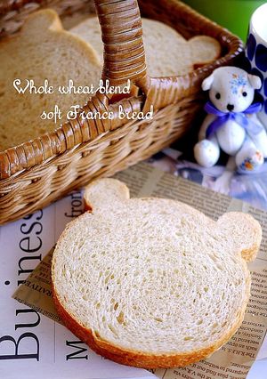 全粒粉入ソフトフランス食パン♡HBクマ-レシピのメイン写真