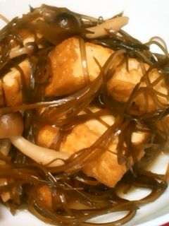 切り昆布と厚揚げのシメジ煮♪-レシピのメイン写真