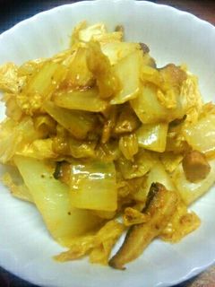 白菜とキノコのカレー炒め-レシピのメイン写真