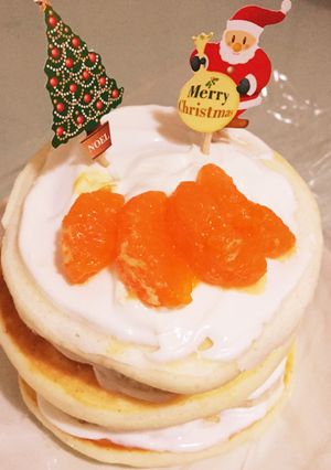 ホットケーキでクリスマスケーキ☆離乳食-レシピのメイン写真