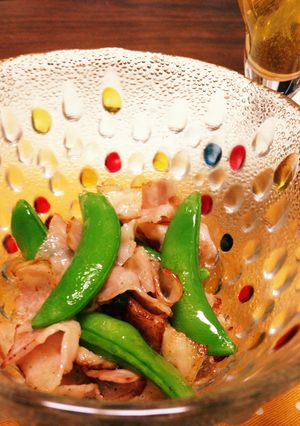 スナップエンドウとベーコンの炒め物-レシピのメイン写真
