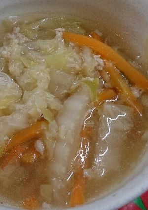 餃子のタネ、残ったらうまスープ-レシピのメイン写真