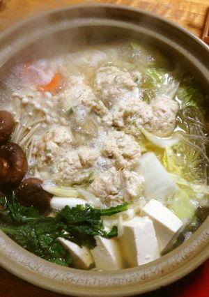 昆布のお出汁と鶏のつみれのあったかお鍋♡-レシピのメイン写真