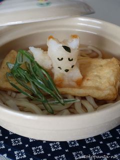 可愛い大根おろしアートきつねさんうどん鍋-レシピのメイン写真