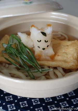 可愛い大根おろしアートきつねさんうどん鍋-レシピのメイン写真