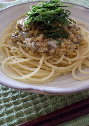 簡単♬おいしい！　フワフワ♡納豆スパ-レシピのメイン写真