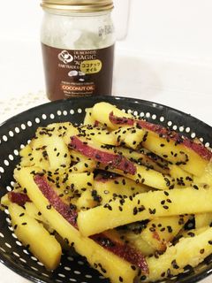 ココナッツオイルde蜂蜜のさつま芋炒め-レシピのメイン写真