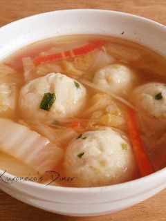 おから&豆腐&米粉*白菜の団子スープ-レシピのメイン写真