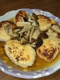 豆腐と鶏ミンチで作る簡単和風ハンバーグ-レシピのメイン写真