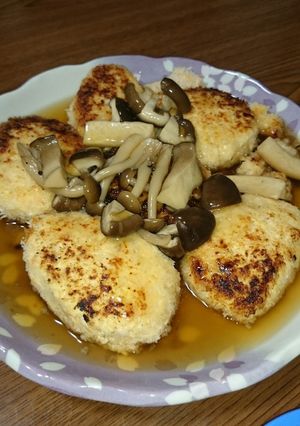 豆腐と鶏ミンチで作る簡単和風ハンバーグ-レシピのメイン写真