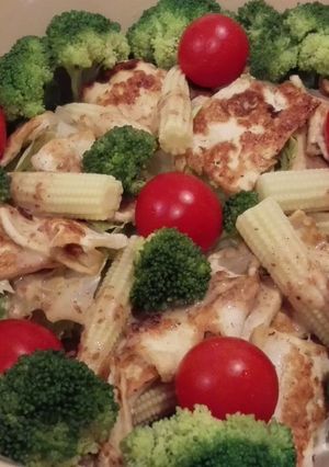 薄焼き豆腐ステーキのサラダ♡ベジタリアン-レシピのメイン写真
