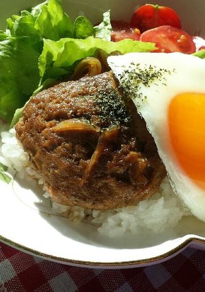 カフェランチ♡照り焼きソースでロコモコ丼-レシピのメイン写真