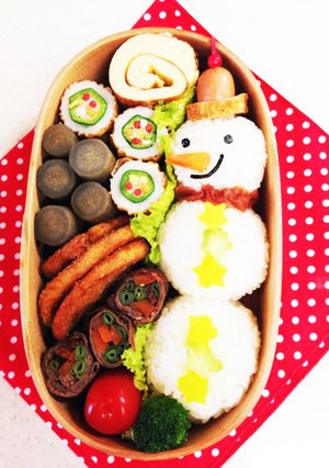 クリスマスお弁当・スノーマン-レシピのメイン写真