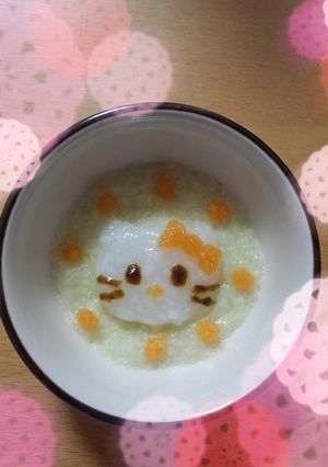 離乳食　♡6ヶ月＊キティちゃん粥♡-レシピのメイン写真