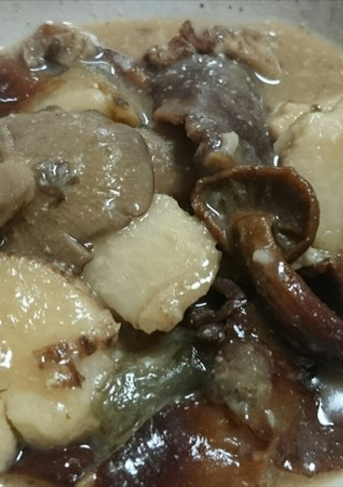 開きナメコなど5種キノコと里芋の田舎煮-レシピのメイン写真