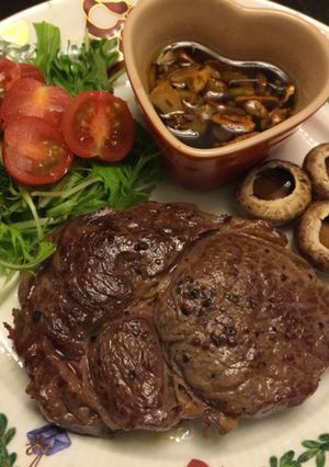 ステーキの焼き方♡ココットにポン酢タレ-レシピのメイン写真