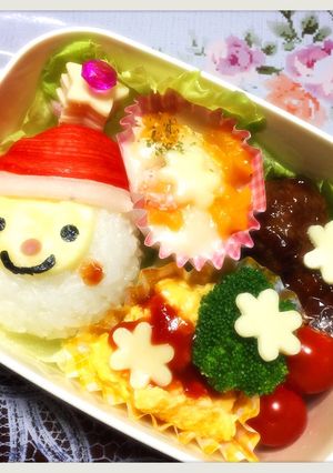 クリスマスサンタ☆簡単キャラ弁-レシピのメイン写真