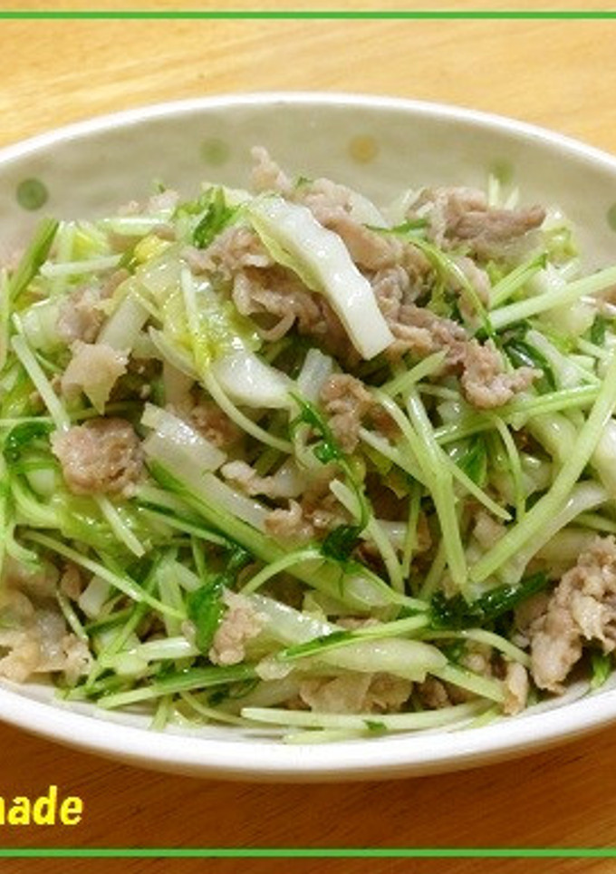 塩もみ白菜と豚肉の炒め物-レシピのメイン写真